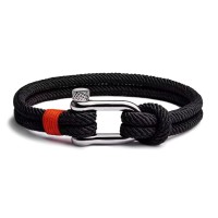 CNAE - браслет Rope SL Black, 23 см.