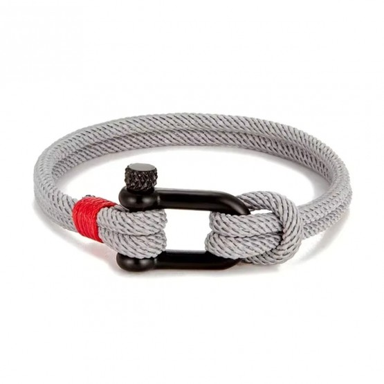 CNAE - браслет Rope BL Gray, 19 см.