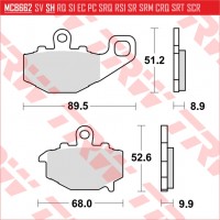 TRW MCB662 - накладки тормозные