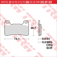 TRW MCB755SV - накладки тормозные