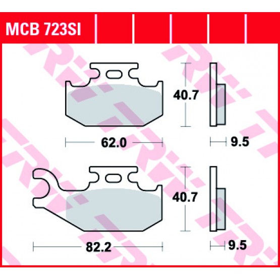 TRW MCB723SI - накладки тормозные