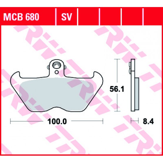 TRW MCB680 - накладки тормозные