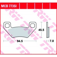 TRW MCB773SI - накладки тормозные