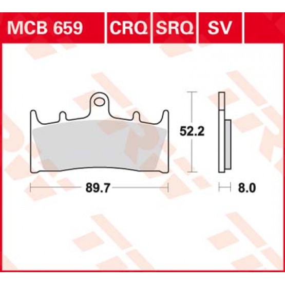 TRW MCB659 - накладки тормозные