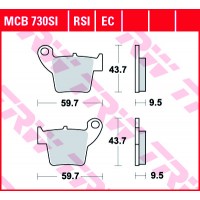 TRW MCB730SI - накладки тормозные