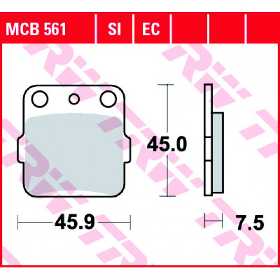 TRW MCB561SI - накладки тормозные