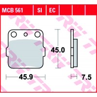 TRW MCB561SI - накладки тормозные