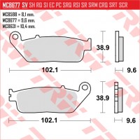TRW MCB677 - накладки тормозные