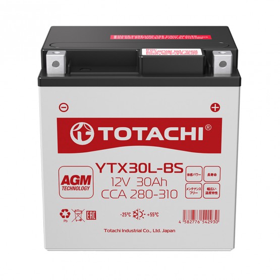 TOTACHI YTX30L-BS - аккумулятор AGM