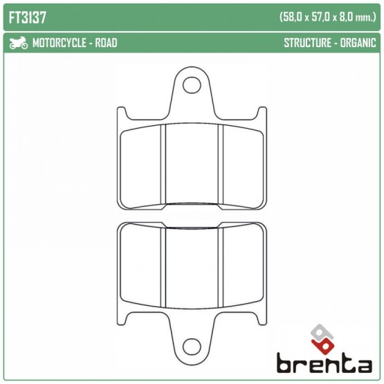 BRENTA FT3137 - накладки тормозные