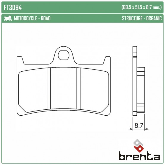 BRENTA FT3094 - накладки тормозные