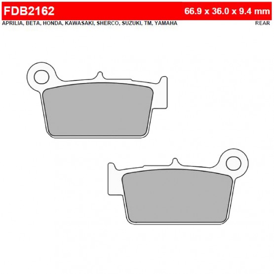 FERODO FDB2162SG - накладки тормозные