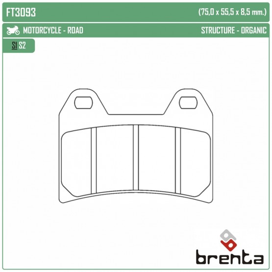 BRENTA FT3093 - накладки тормозные