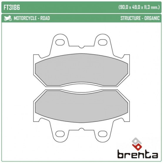 BRENTA FT3186 - накладки тормозные