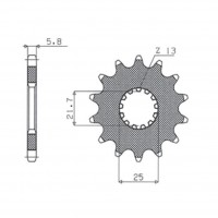 SUNSTAR 325-13 - звезда передняя (JTF565.13)