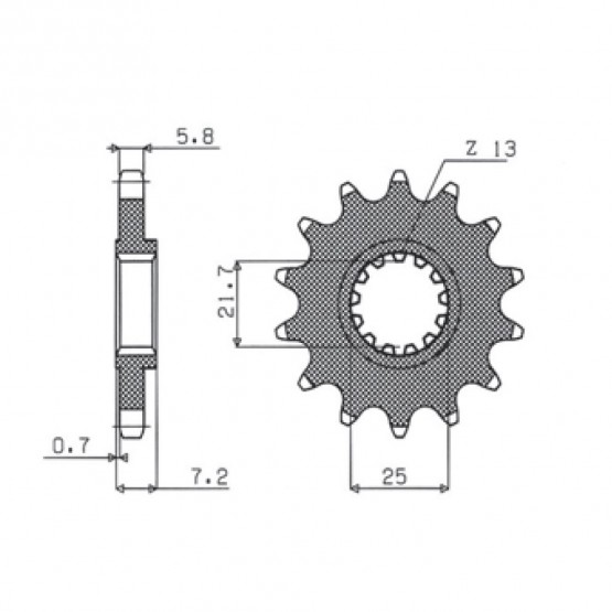 SUNSTAR 373-16 - звезда передняя (JTF578.16)