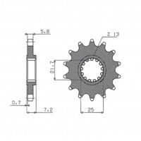 SUNSTAR 373-16 - звезда передняя (JTF578.16)