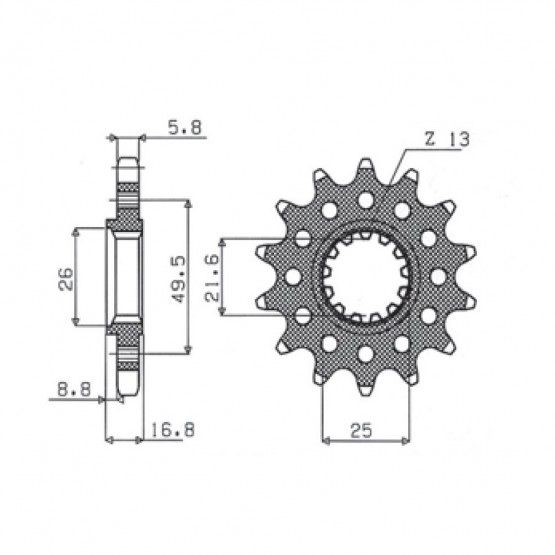 SUNSTAR 397-15 - звезда передняя (JTF1307.15)