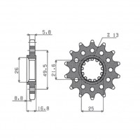 SUNSTAR 397-15 - звезда передняя (JTF1307.15)