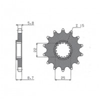 SUNSTAR 357-14 - звезда передняя (JTF1901.14)