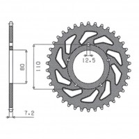 SUNSTAR 1-4335-45 - звезда задняя (JTR1332.45)