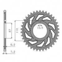 SUNSTAR 1-4386-46 - звезда задняя (JTR807.46)