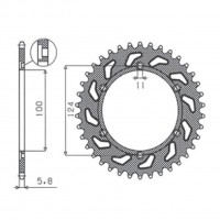 SUNSTAR 1-3435-46 - звезда задняя (JTR735.46)