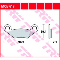 TRW MCB619 - накладки тормозные