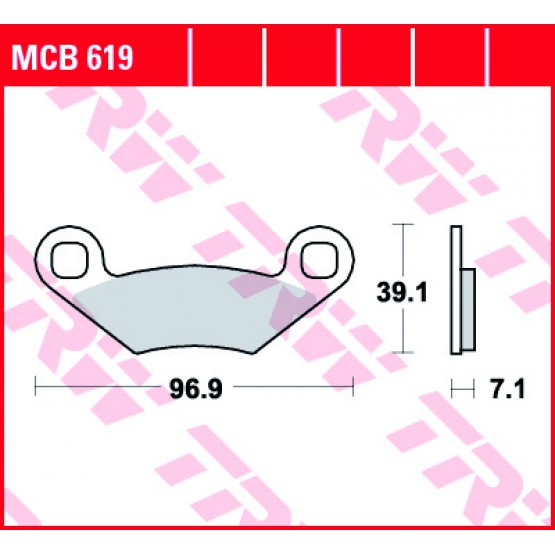 TRW MCB619 - накладки тормозные