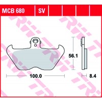 TRW MCB680SV - накладки тормозные