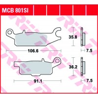 TRW MCB801SI - накладки тормозные