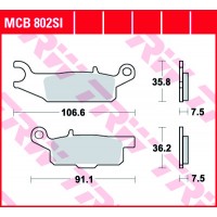 TRW MCB802SI - накладки тормозные