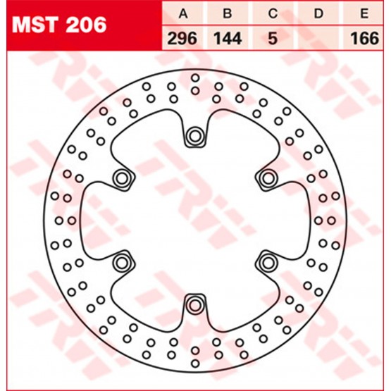 TRW MST206 - тормозной диск