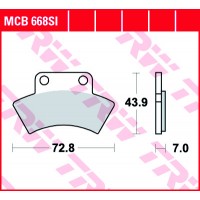 TRW MCB668SI - накладки тормозные