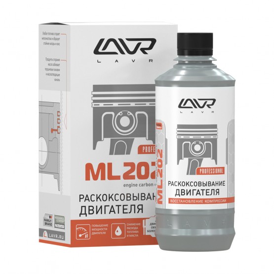 LAVR LN2504 - раскоксовывание двигателя ML202, 330 мл.