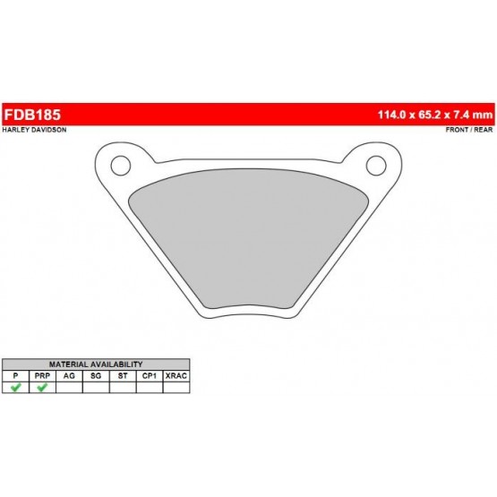 FERODO FDB185P - накладки тормозные