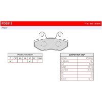 FERODO FDB312P - накладки тормозные