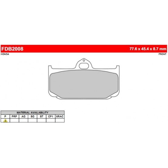 FERODO FDB2008CP911 - накладки тормозные