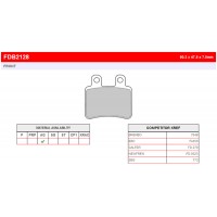 FERODO FDB2128AG - накладки тормозные