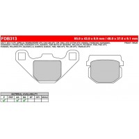 FERODO FDB313AG - накладки тормозные
