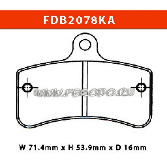 FERODO FDB2078KA - накладки тормозные (karting)