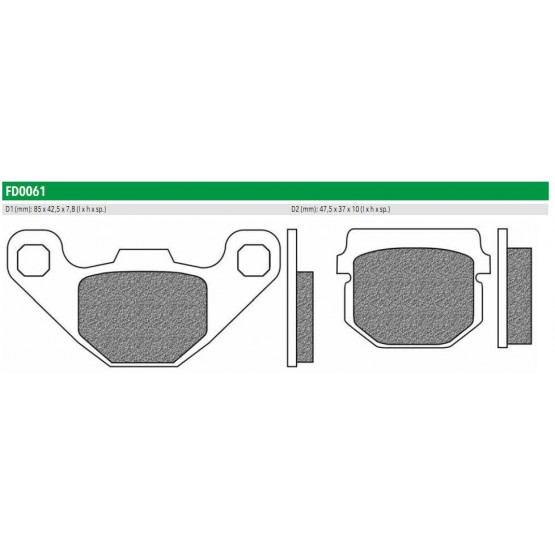 NEWFREN FD0061BT - накладки тормозные