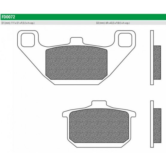 NEWFREN FD0072BT - накладки тормозные