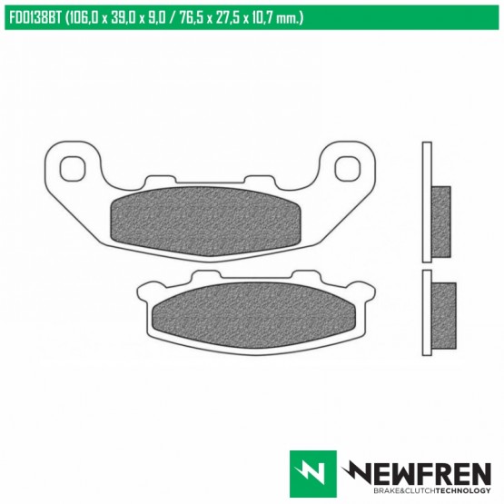 NEWFREN FD0138BT - накладки тормозные