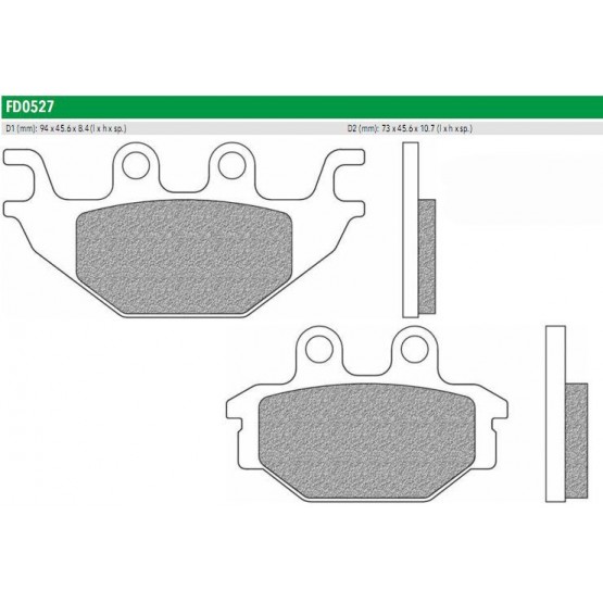 NEWFREN FD0527SH - накладки тормозные