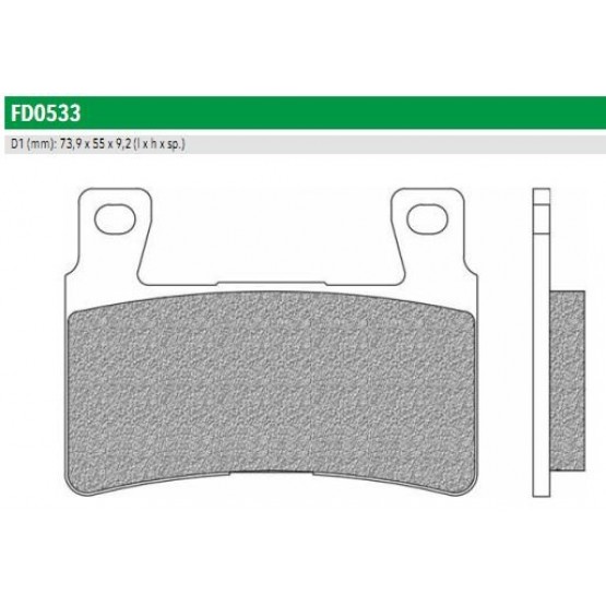 NEWFREN FD0533SH - накладки тормозные