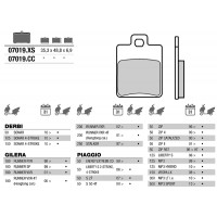 BREMBO 07019CC - накладки тормозные