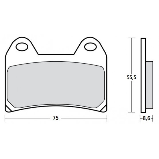 BREMBO 107670823 - накладки тормозные