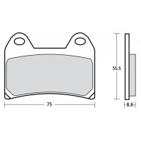 BREMBO 107670823 - накладки тормозные