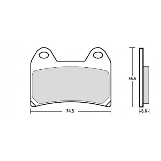 BREMBO 107A48674 - накладки тормозные